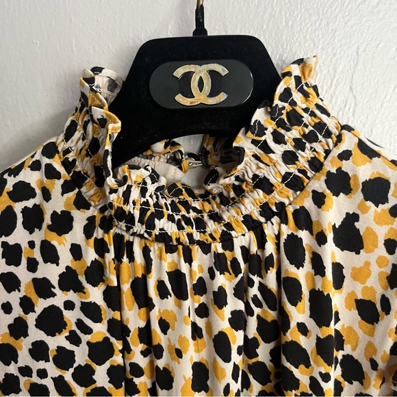 Ann Taylor Factory NWT Mock Neck Cheetah Print Shift Dress XS - Picture 6 of 14